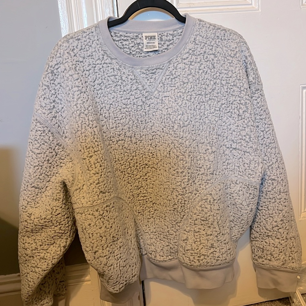 PINK Sherpa Crew Neck
